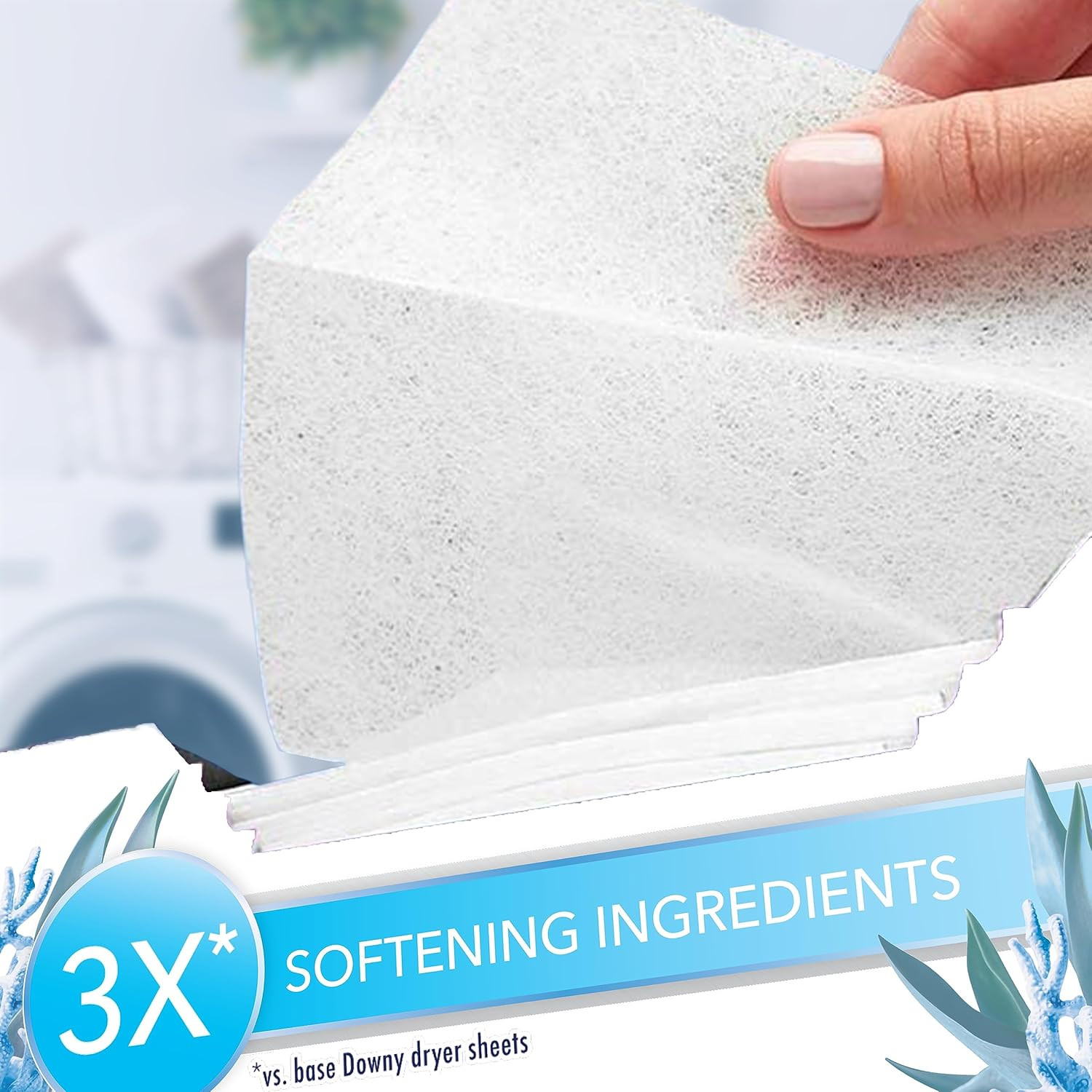 Downy Light Mega Dryer Sheets, Fabric Softener Dryer Sheets, Ocean Mist, 180 Cou