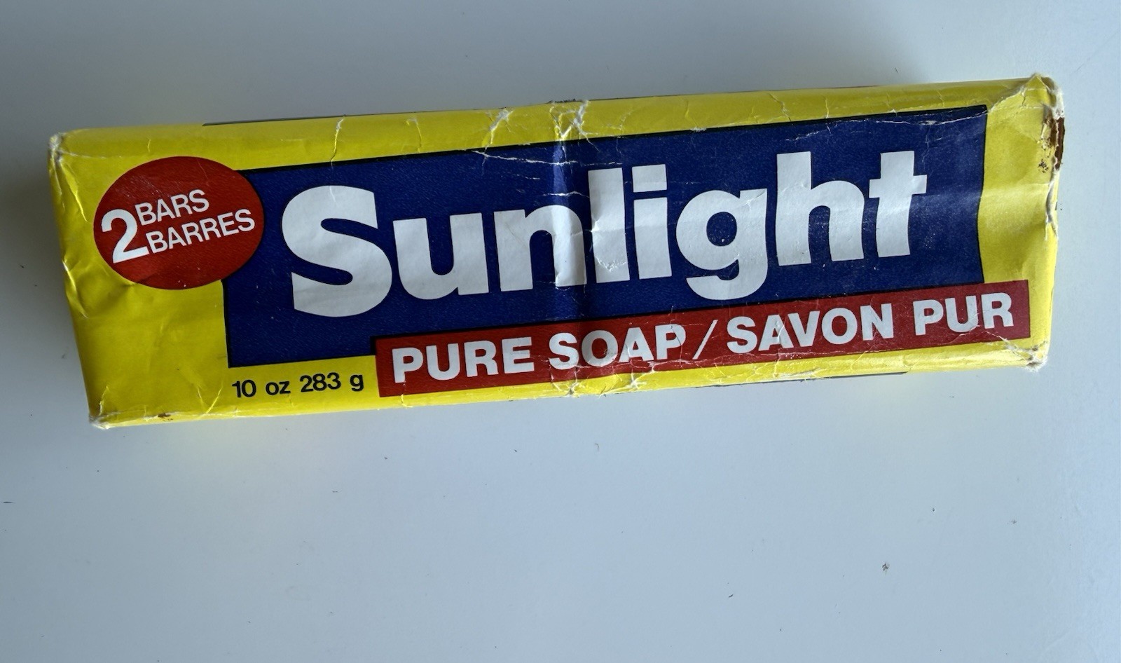 Vintage Sunlight (LEVER) Pure Soap 2 bars 10 Oz Total Washing Laundry Cleaning