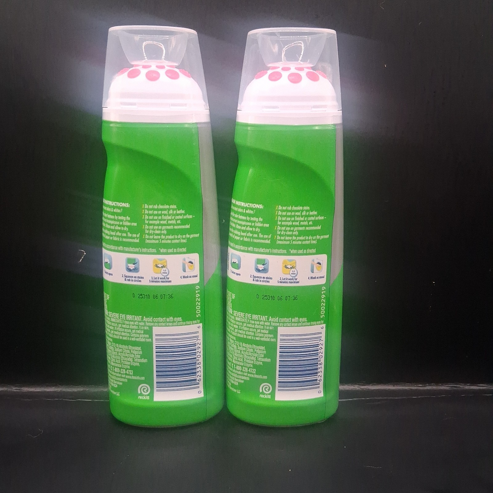2 NEW Spray n Wash Max Laundry Stain Remover Gel Stick, Easy To Use, Scrub Top