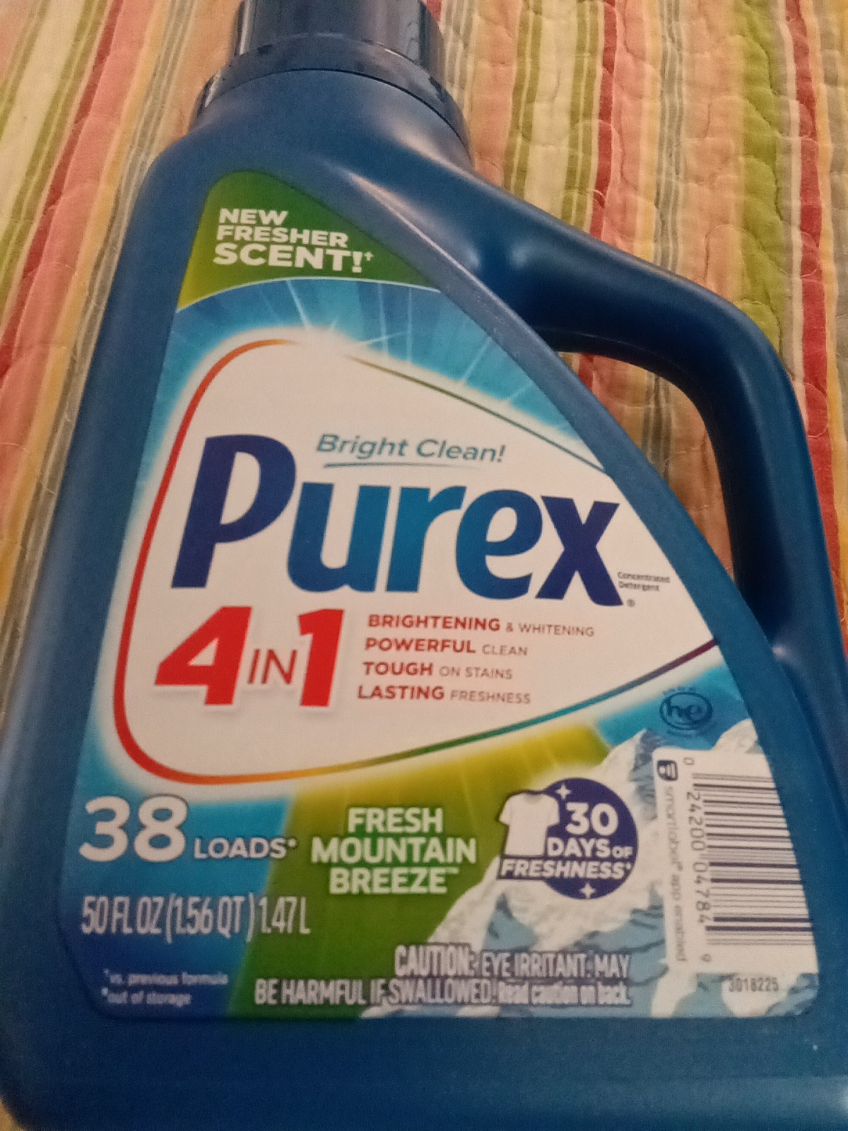 Purex Liquid Laundry Detergent Fresh Mountain Breeze 50 Ounces, 38 Loads