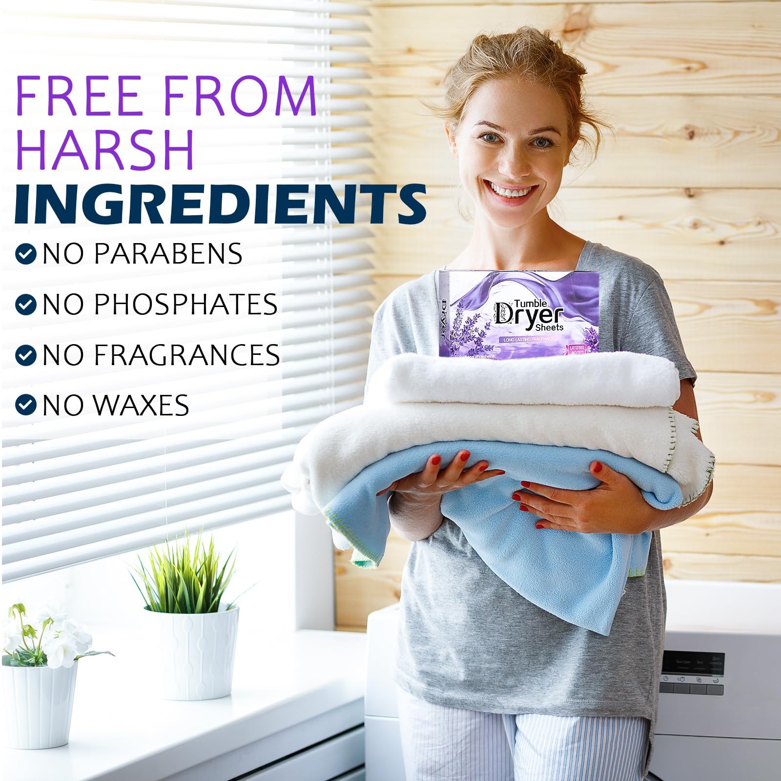 600 Count Dryer Sheets Bulk Natural Fabric Softener Sheets Plant Lavender Lau…