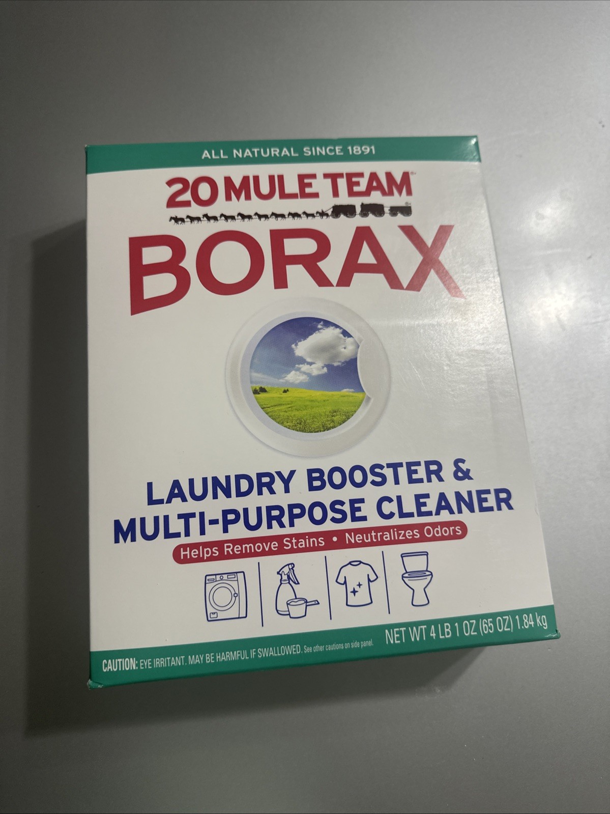 20 MULE TEAM Laundry Detergent All Natural Booster Multi Cleaner-65Oz Pack of 4-