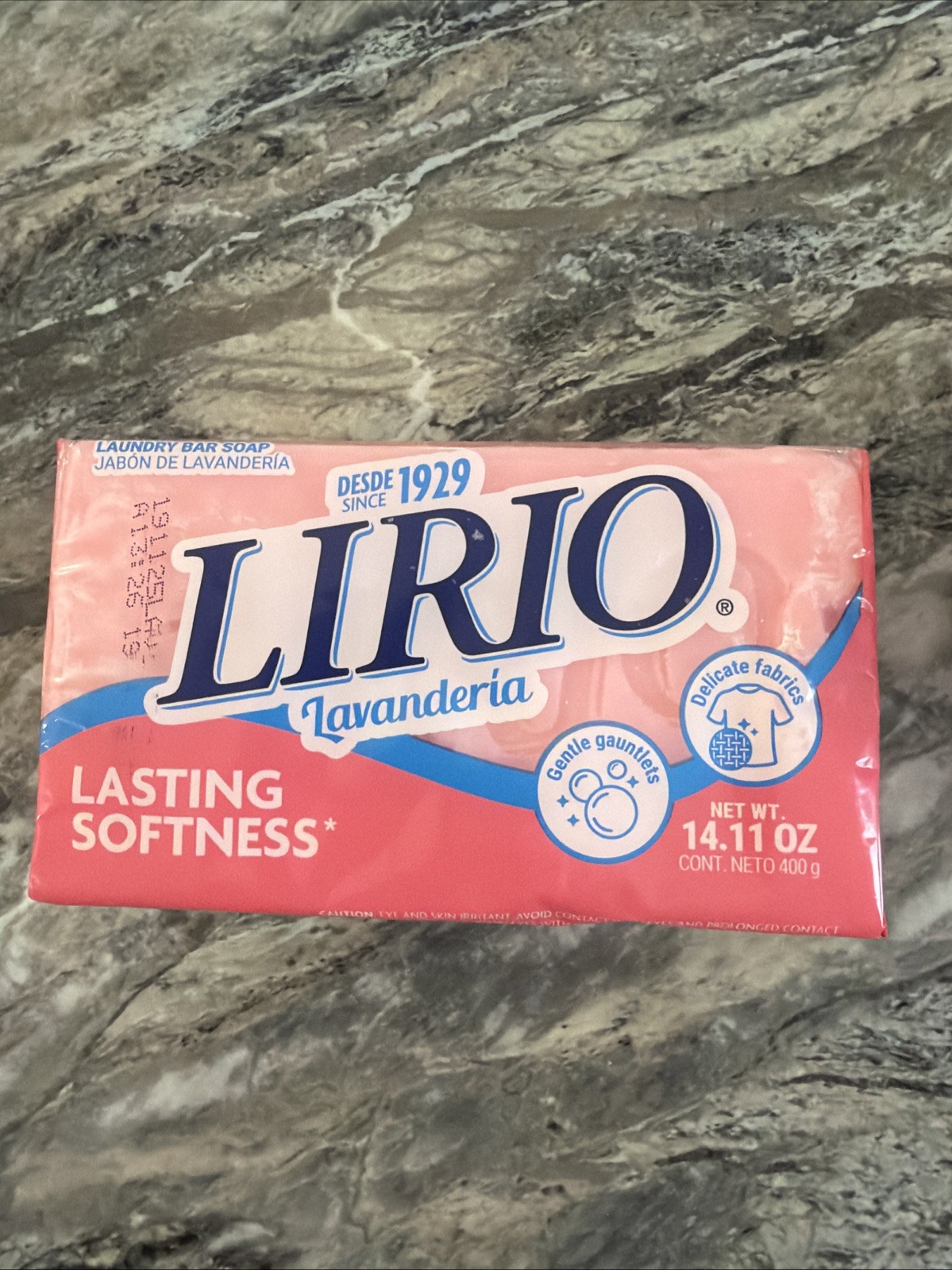 3 X LIRIO JABON DE LAVANDERIA / LAUNDRY BAR SOAPS 400g each