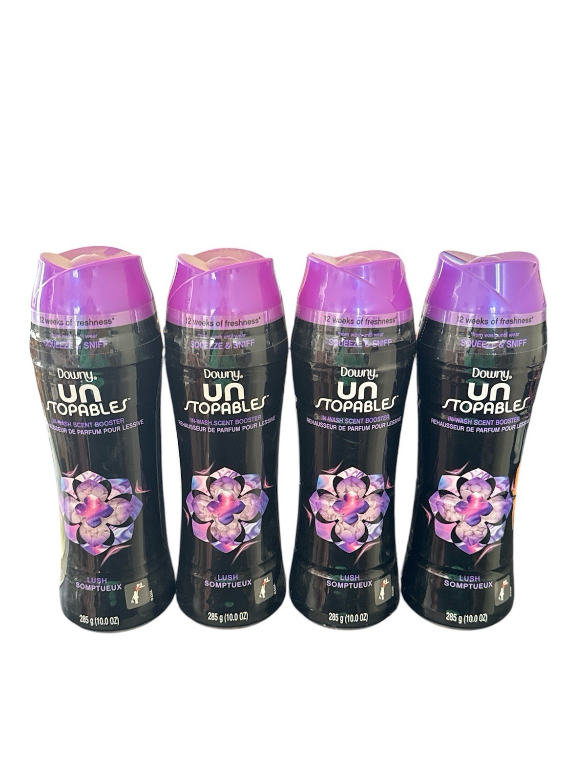 Downy Unstopables In-Wash Scent Booster Beads Lush 10 Oz Each New Pack of 4