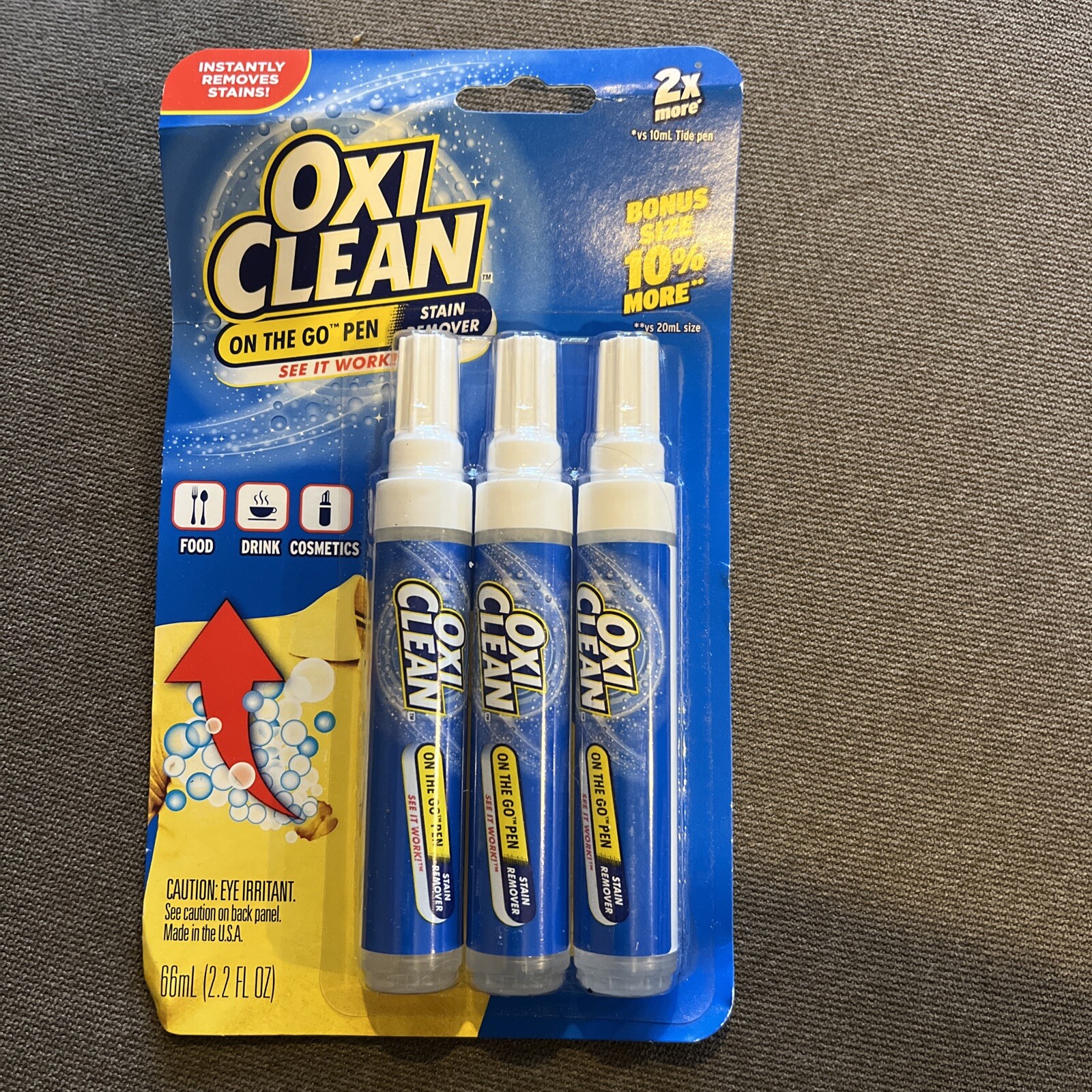 OxiClean On The Go Stain Remover Pen for Clothes and Fabric, to Go Instant Stain
