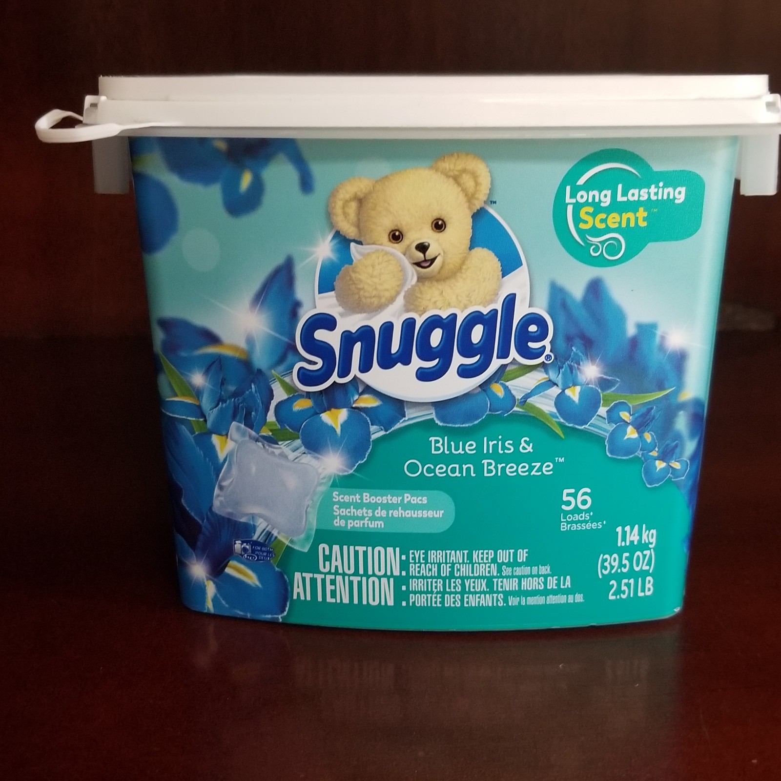 Snuggle Exhilarations In Wash Scent Booster Pacs Blue Iris & Ocean Breeze 56 Ct