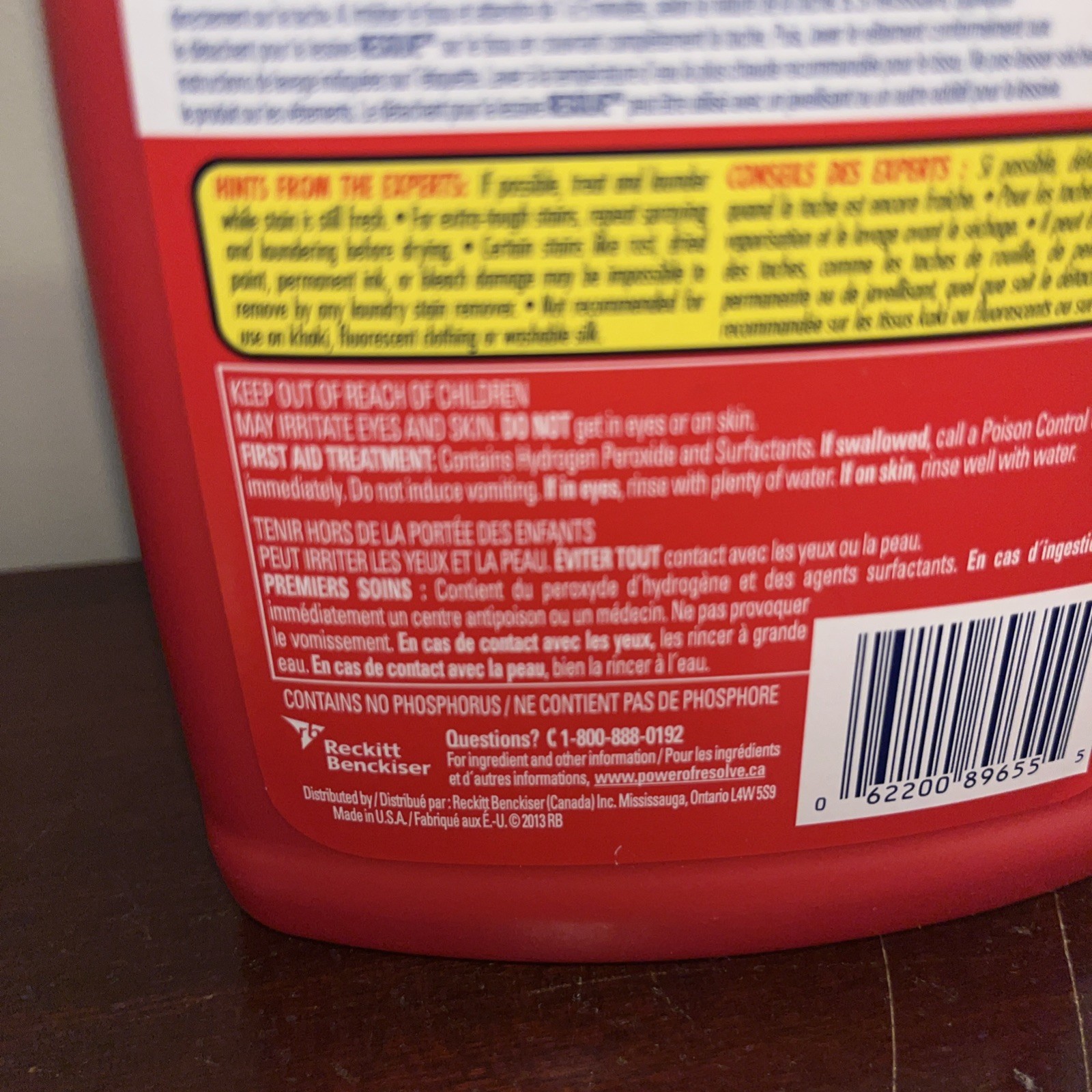 RESOLVE LAUNDRY STAIN REMOVER OXI-ACTION PRE TREAT 946 mL Discontinued ￼