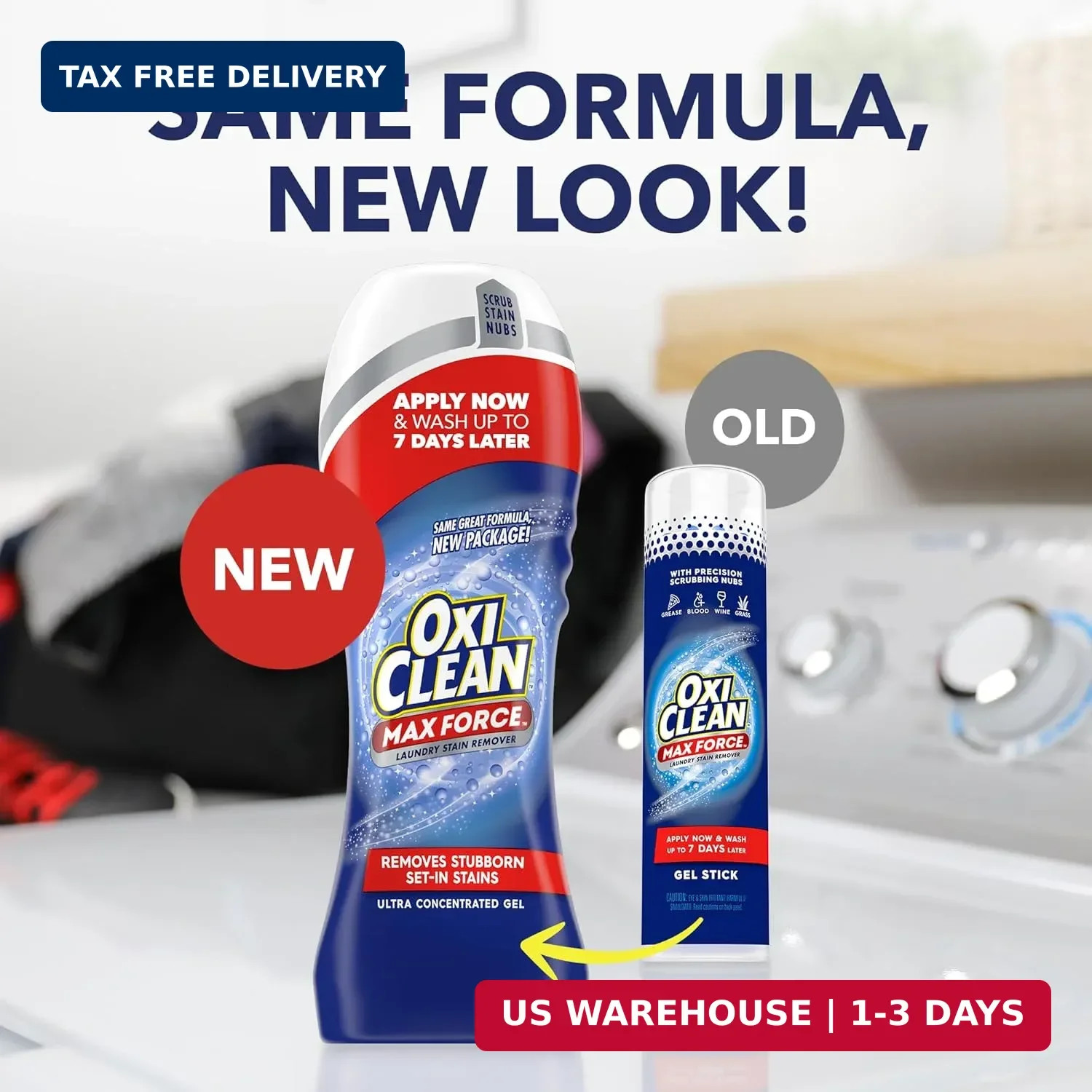 OxiClean Max Force Laundry Stain Remover Gel Stick, 6.2 fl oz | Laundry Pretreat