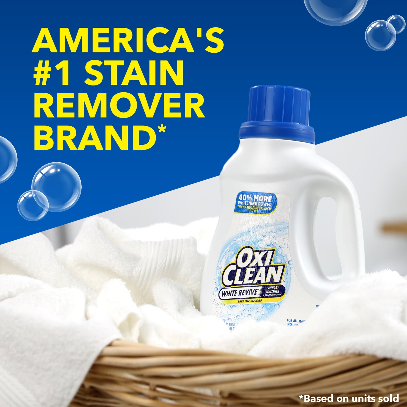 OxiClean White Revive Laundry Whitener and Laundry Stain Remover Liquid,66 fl oz