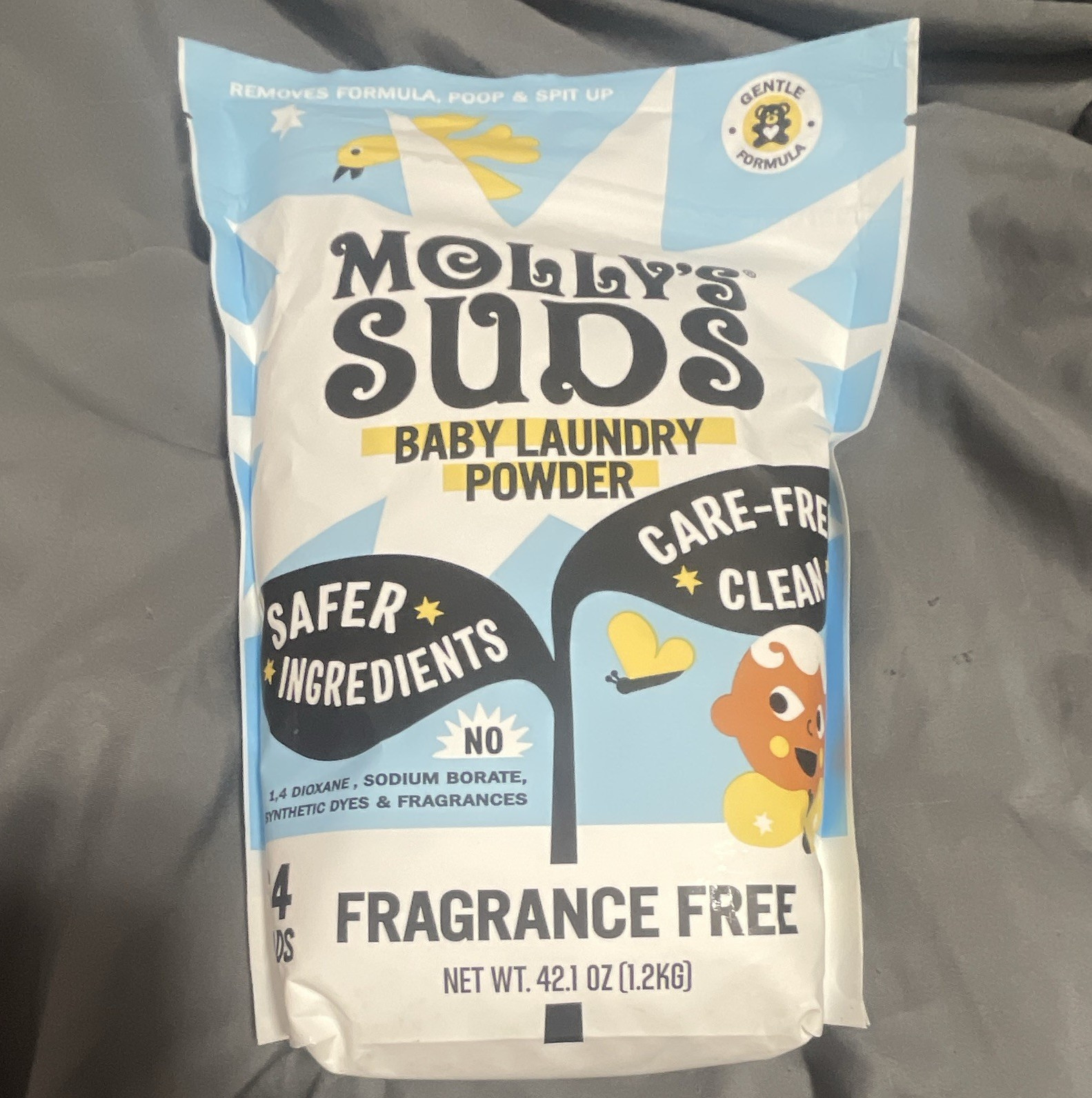 Molly’s Suds Baby Laundry Detergent Powder Fragrance-Free Vegan 42.1 oz