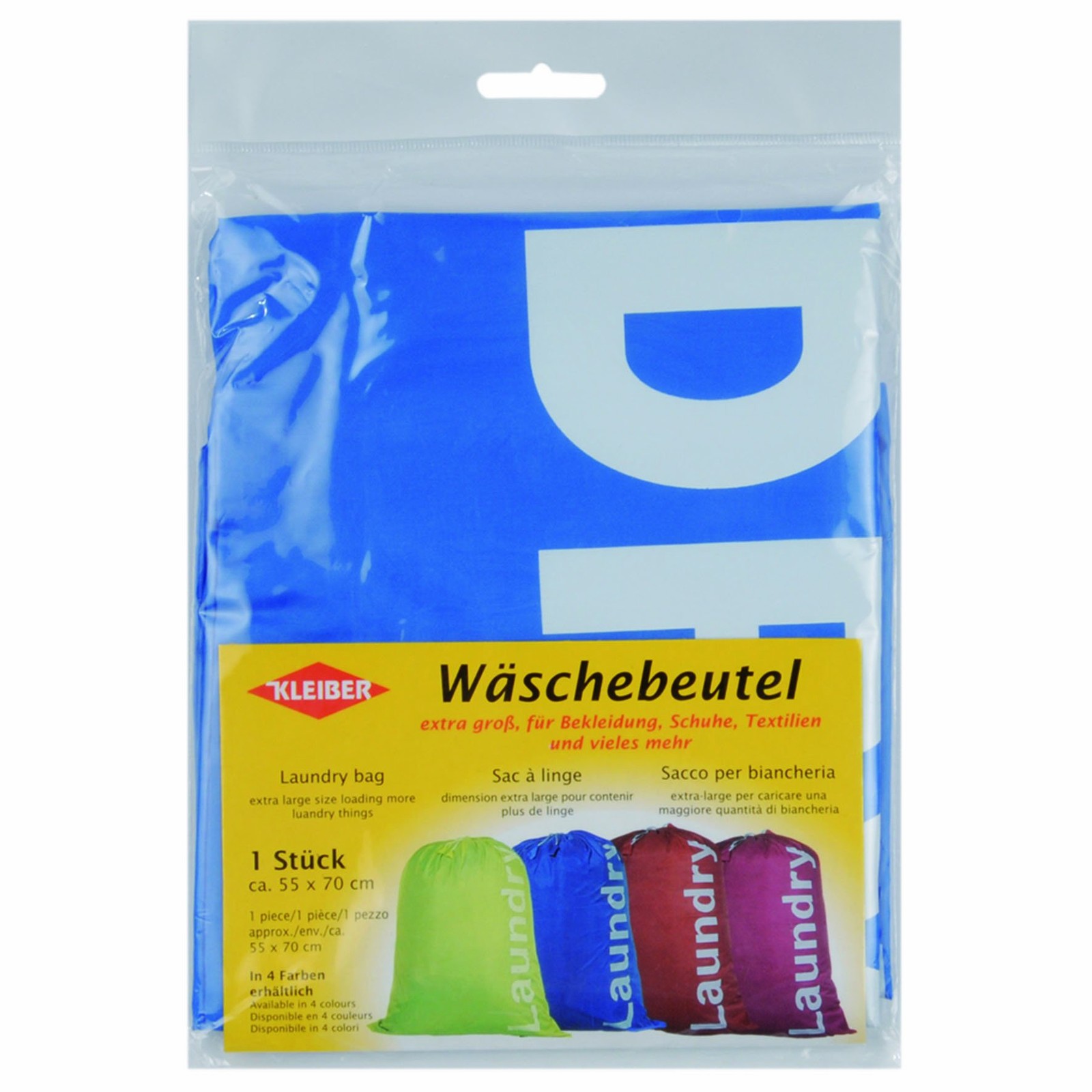 Lace Up Laundry Bag, Blue