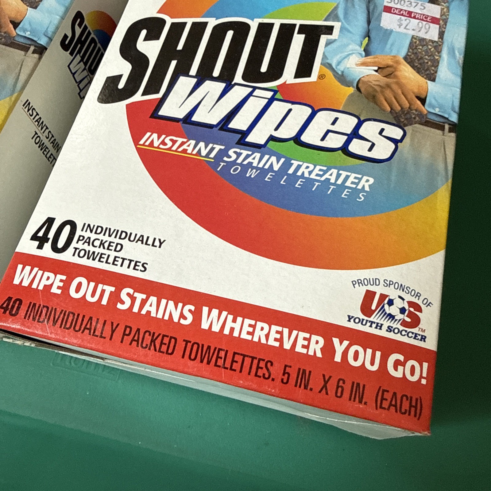 Vintage NOS 1997 Shout Wipes Instant Stain Remover , 80 Individual Packs