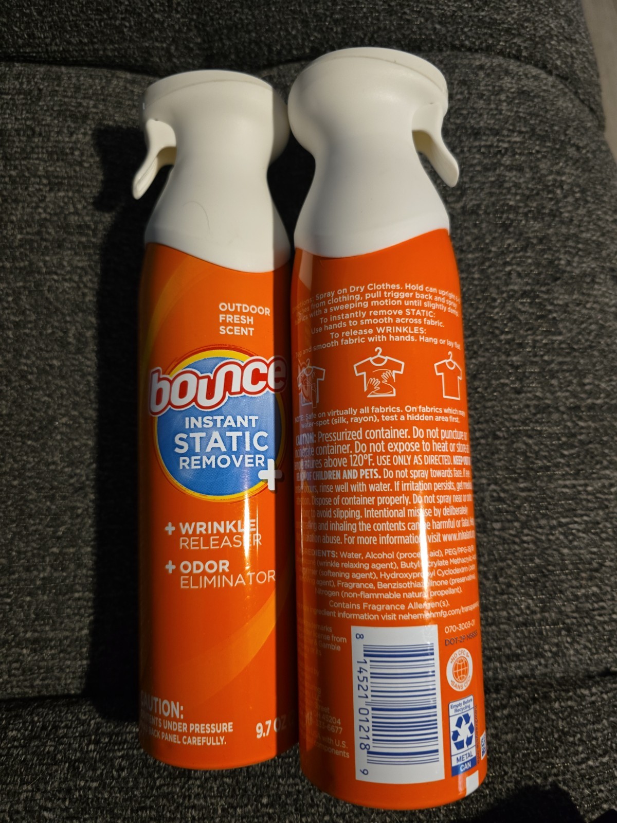 2 Bounce Rapid Touch-Up 3-in-1 Static Remover Wrinkle Releaser 9.7oz (B047)