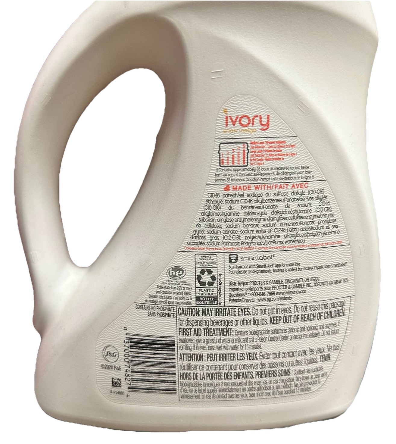 Ivory Snow Liquid Detergent Stage 2 Active Baby Pink Cap 32 Loads Discontinued
