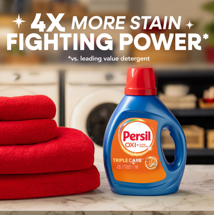 2 Pack Persil Advanced Clean Oxi+Odor Fighter Liquid Laundry Detergent, 126 fl o