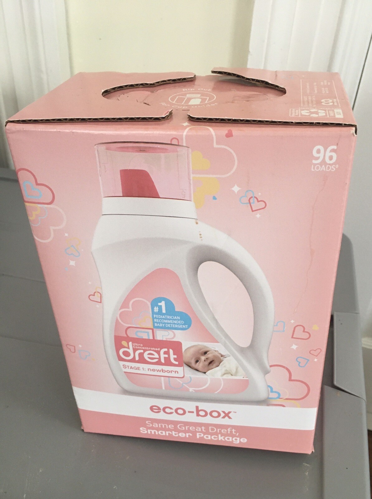 Dreft Stage 1 Baby Liquid Laundry Detergent Soap Eco-Box Natural for Newborn …