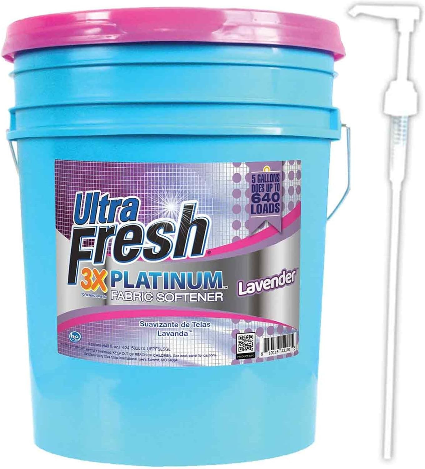 Platinum Fabric Softener Laundry up to 640 Loads Lavender 5 Gallons Fabric Odor