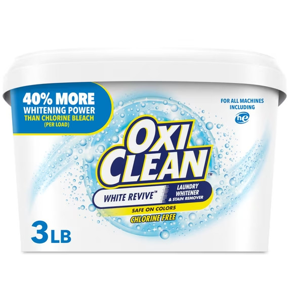 OXI CLEAN WHITE REVIVE CHLORINE FREE POWDER DETERGENT BOOSTER 3 Lb. 65 LOADS