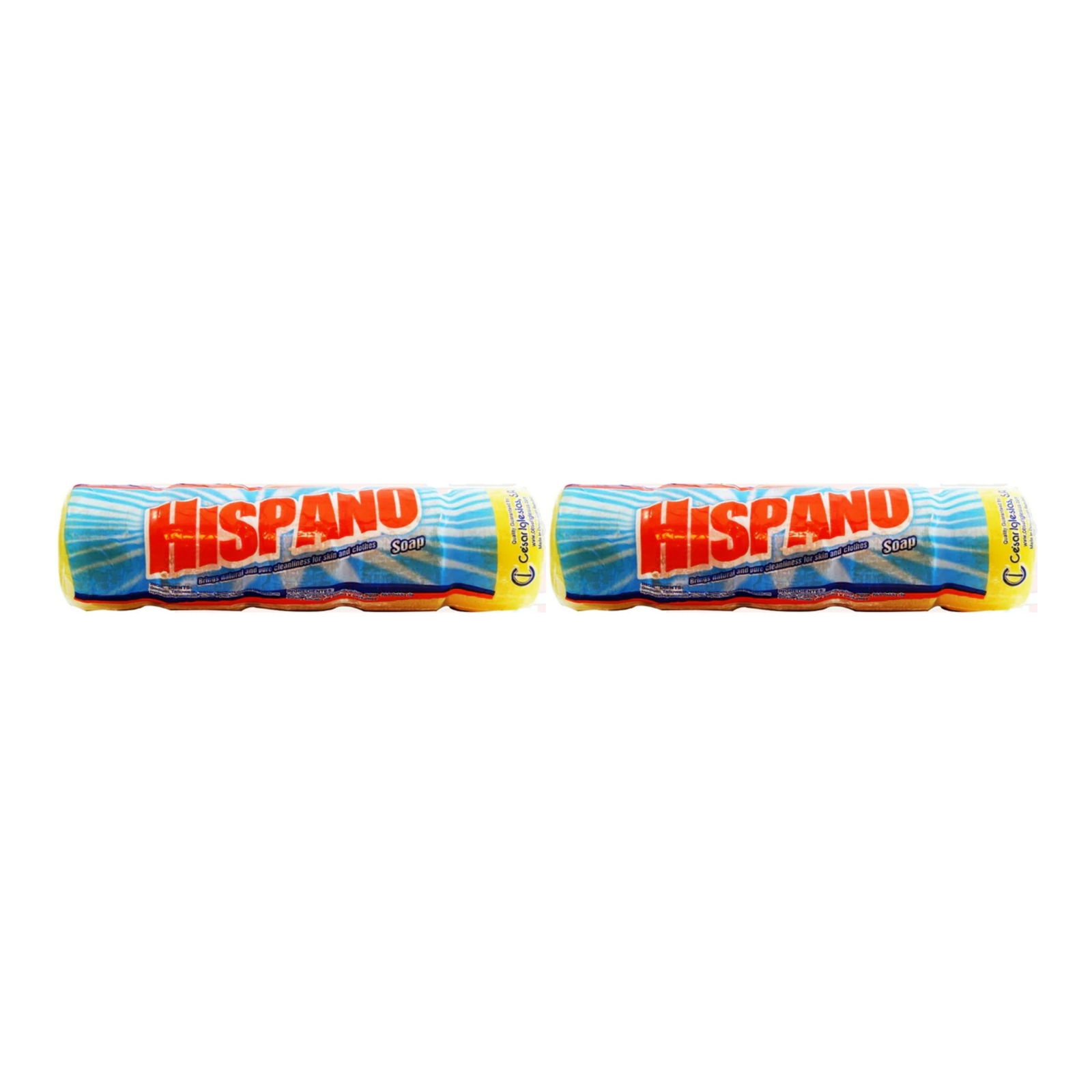 Hispano Jabon Laundry Soap – Round Bar (5 Pack), 800g (Pack of 2)