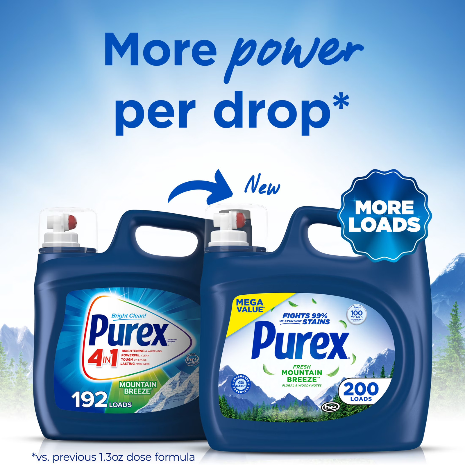 Fresh Mountain Breeze Liquid Detergent, 225 fl oz, 200 loads