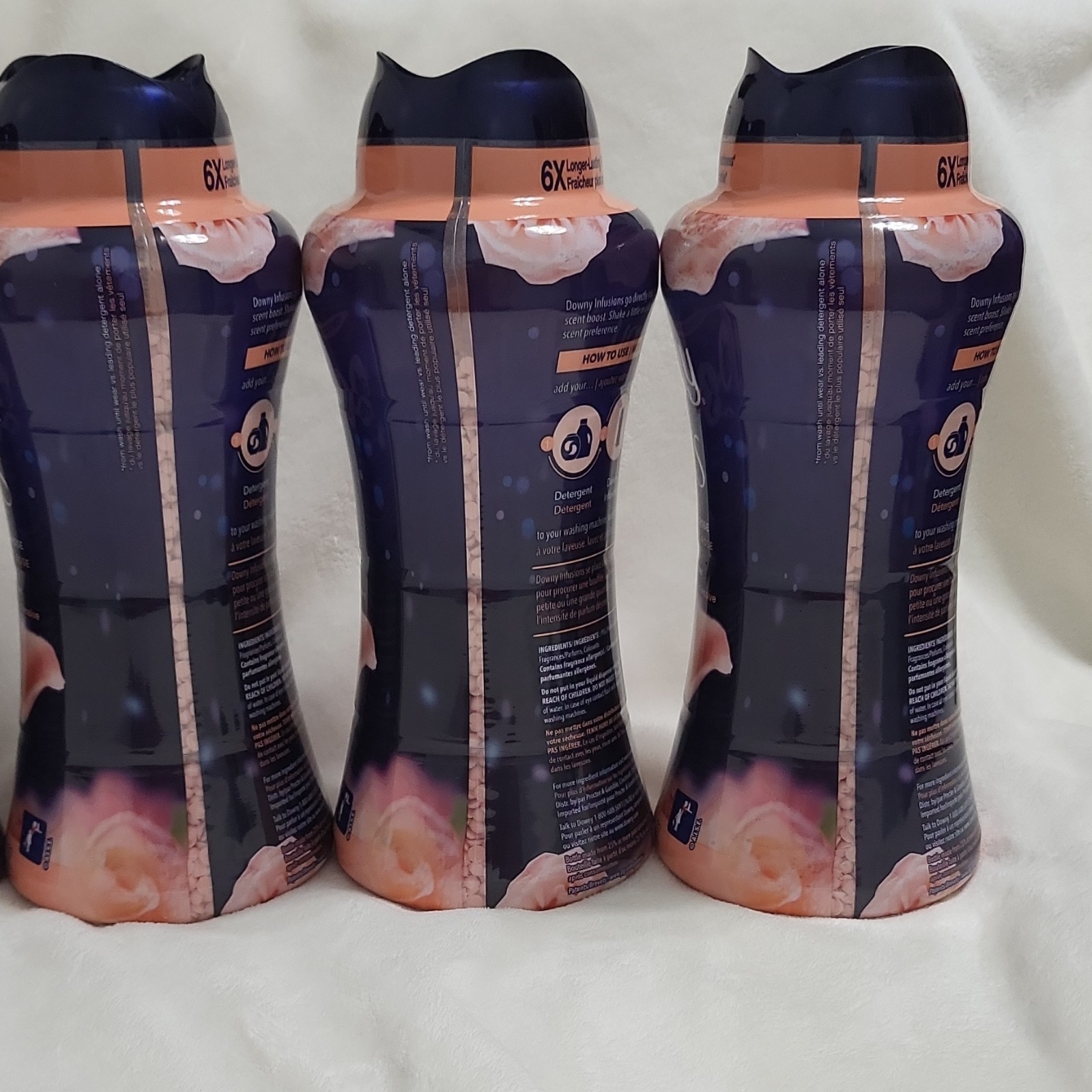 4 Downy Infusions Bliss In-Wash Scent Booster Beads Amber & Rose 24.0 oz
