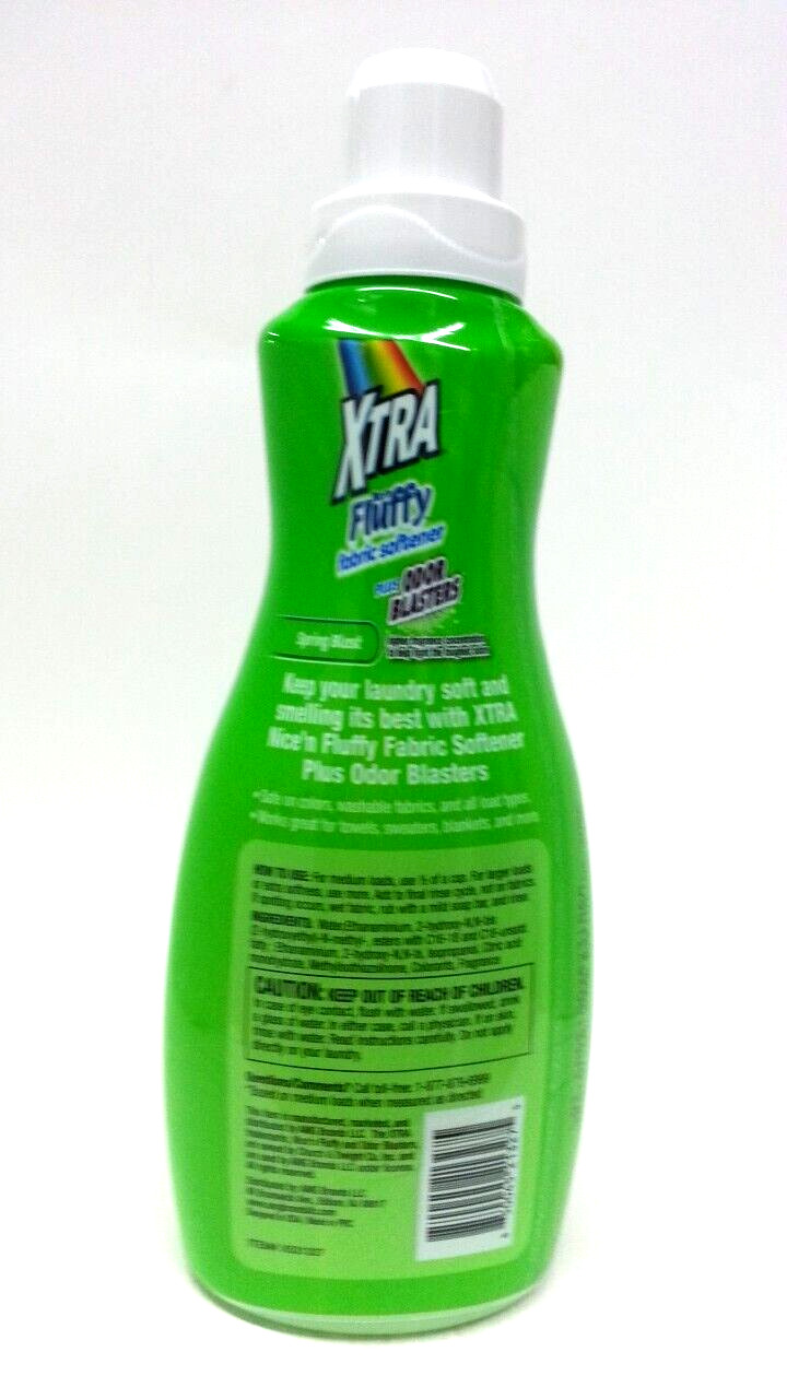 (LOT 6) xtranice’n Fluffy Liquid Fabric Softener Spring Blast 25 oz Ea=180 Loads