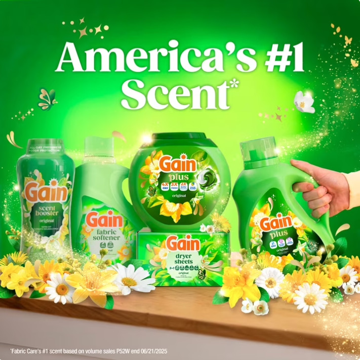 3 Pack Gain Plus Laundry Detergent Liquid, Original Scent, 99 fl oz Pk
