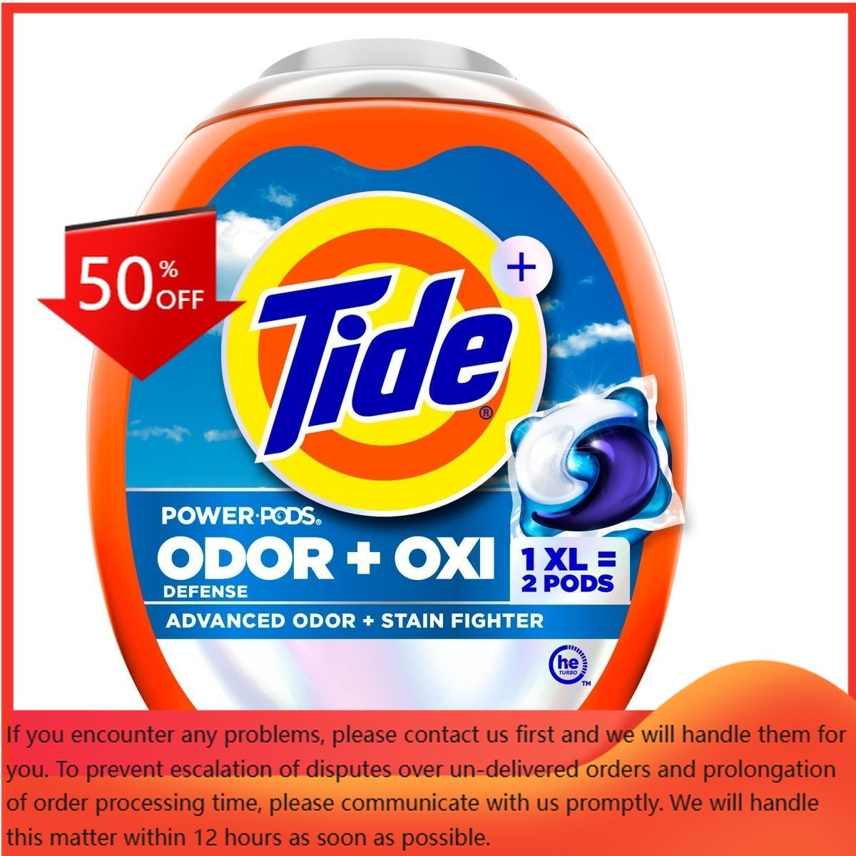 Tide Odor + Oxi Power HE Deep Cleaning Concentrated Laundry Detergent45Pacs-66oz