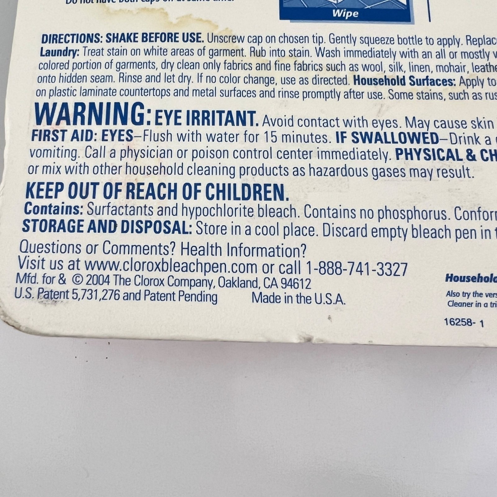 Clorox Laundry Bleach Pen 4 Pack (2 oz each) 2004 NOS Sealed Household Cleaner