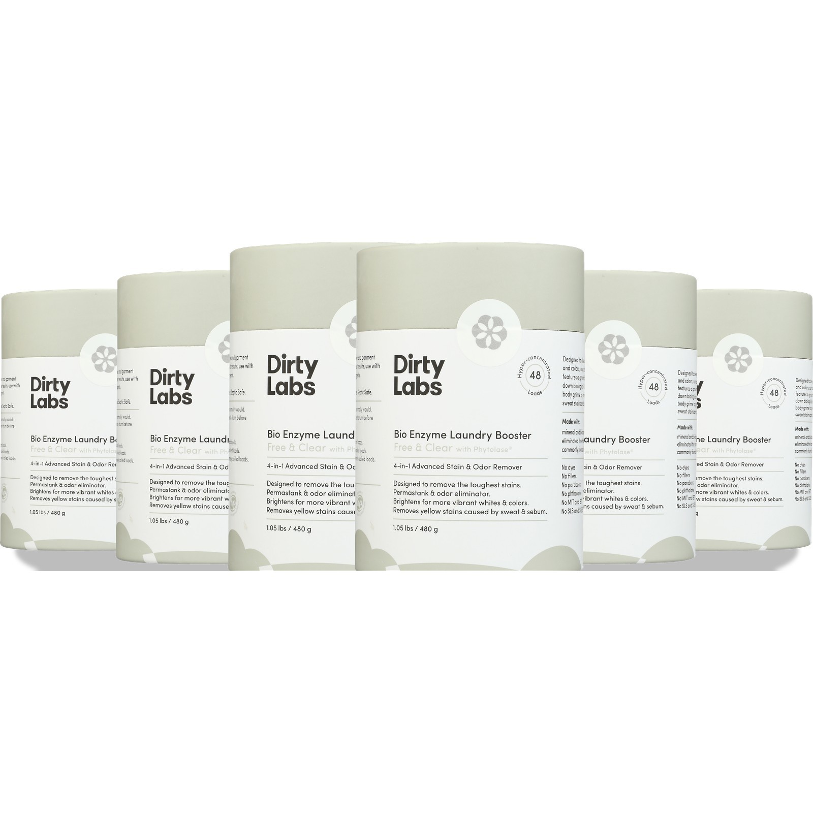 Dirty Labs Bio Enzyme Laundry Booster 1.05 Lb 6 Pack