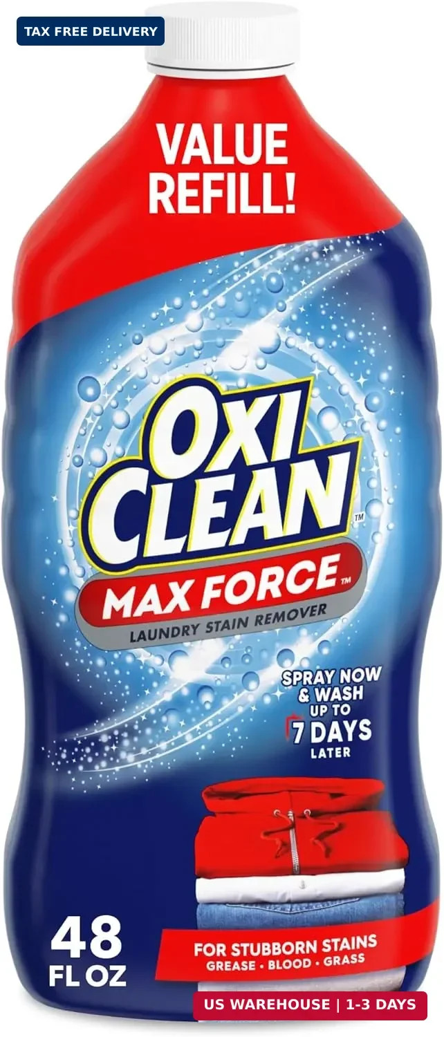 Max Force Laundry Stain Remover Spray Refill, 48 fl oz