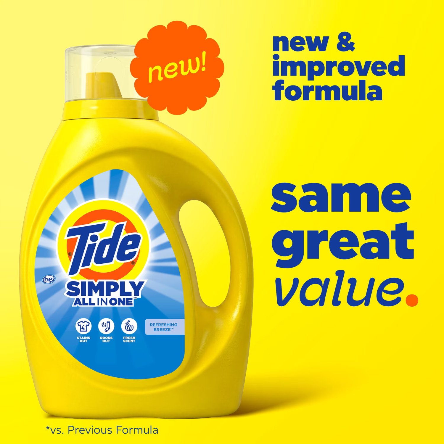 Tide Simply All-In-One Liquid Laundry Detergent Refreshing Breeze 173 oz, 2 Pack