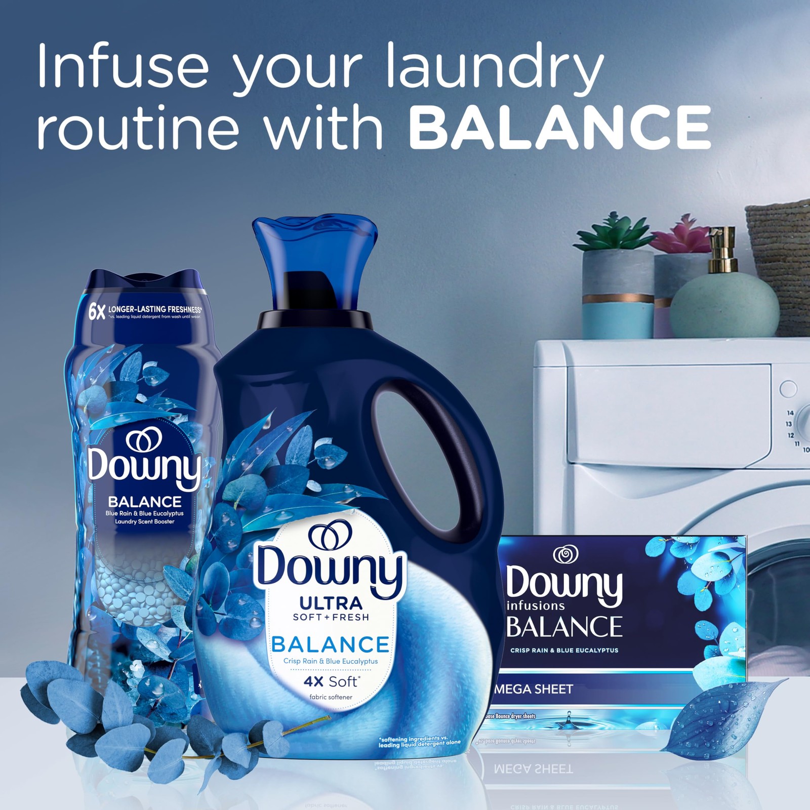 Downy Balance In-Wash Laundry Scent Booster Beads, Crisp 24 Ounce (Pack of 1)
