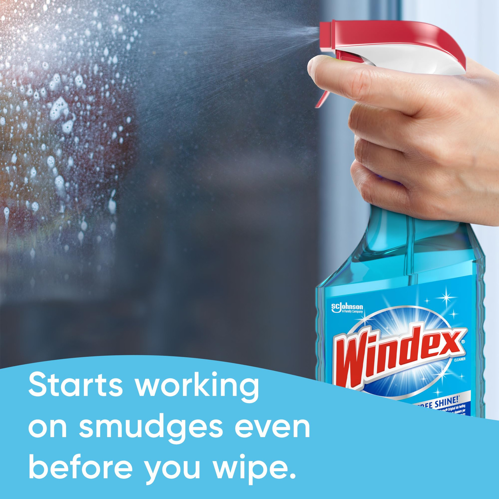 Windex Original Blue Glass Cleaner 23 Oz Pack of 2 Streak Free Shine