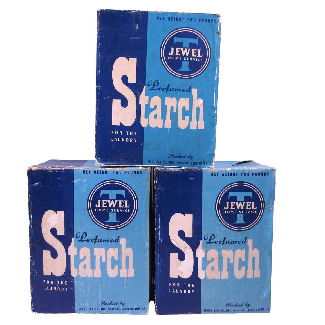 Vintage Jewel T Perfumed Laundry Starch Lot of 3 Boxes 2 Pounds Each Sealed