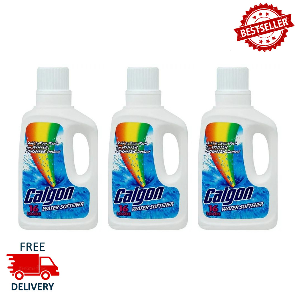 3 PACK Calgon Water Softener, 32oz Bottle, Laundry Detergent Booster Free & Fast