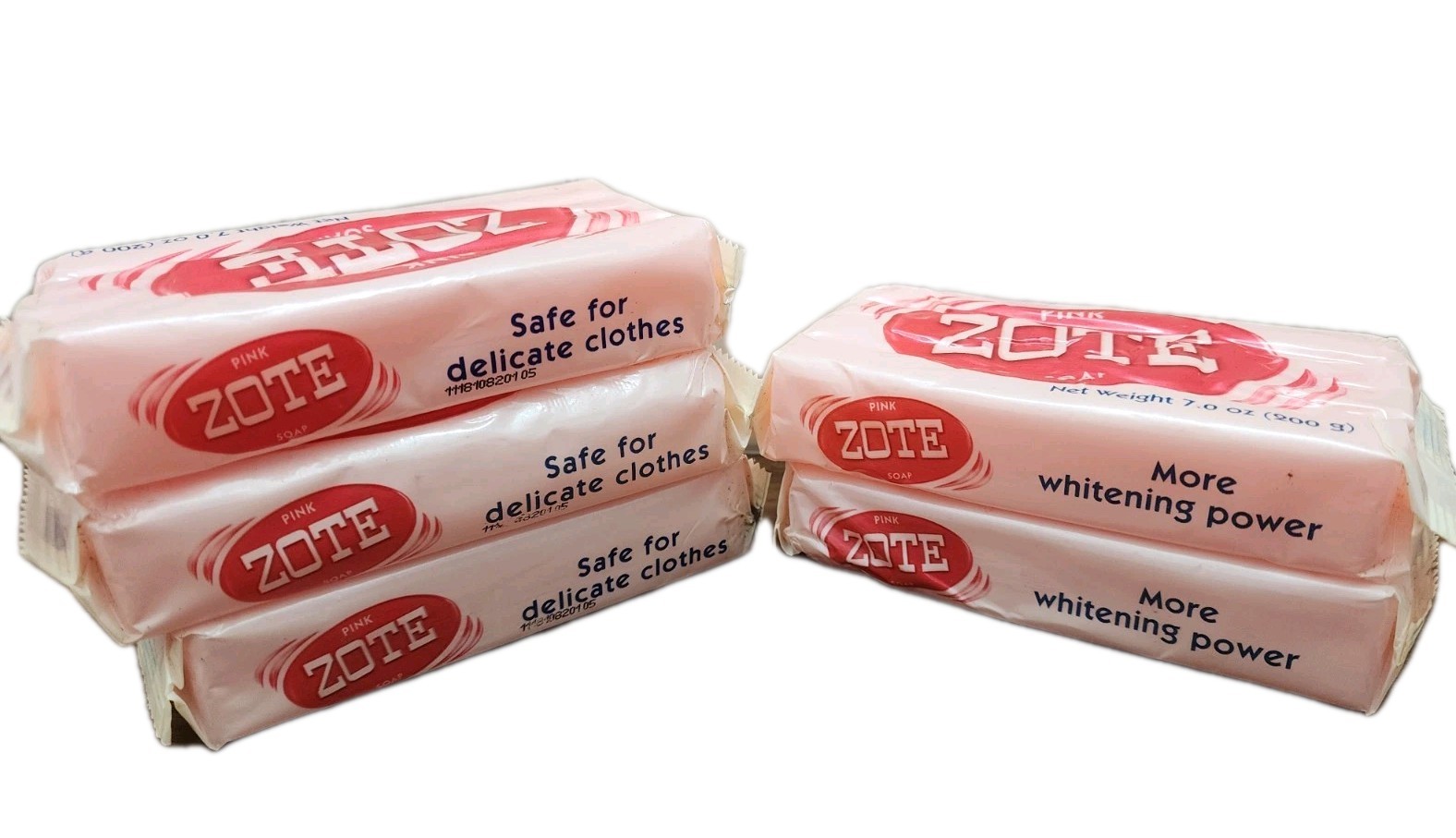ZOTE Pink Laundry Soap 5 Pack Washing Clothes 7oz Bars Detergent New Old Stock