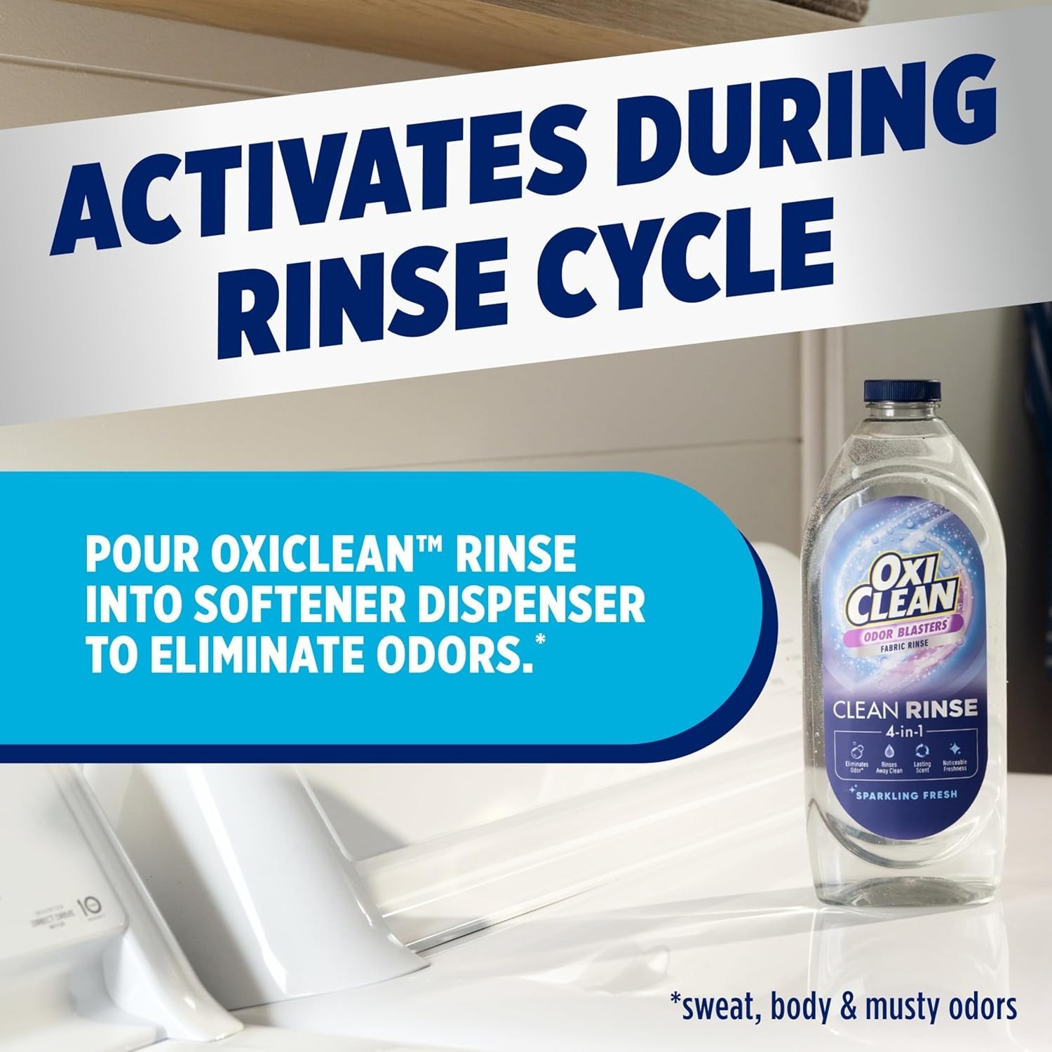 Odor Blasters Fabric Rinse, Musty Odor Eliminator, 50 fl oz
