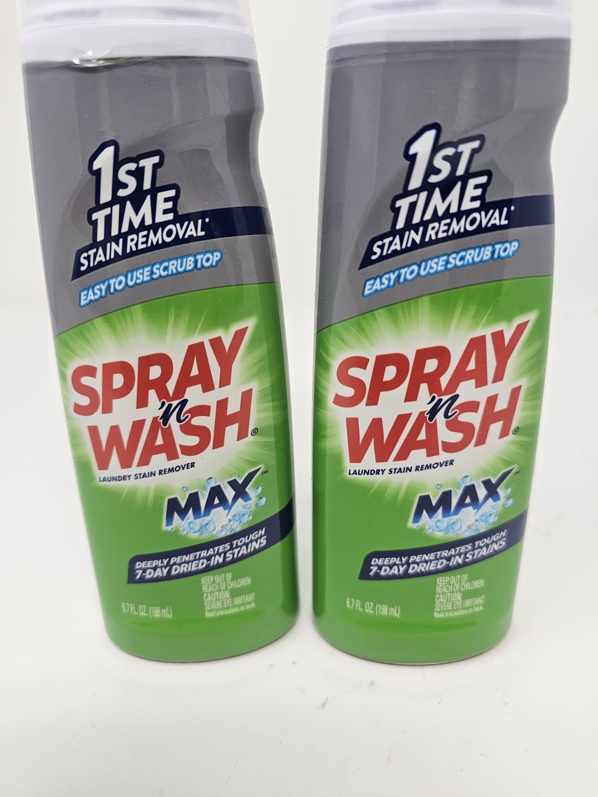 (2) Spray n Wash Max Laundry Stain Remover Gel Stick, Easy To Use, Scrub Top
