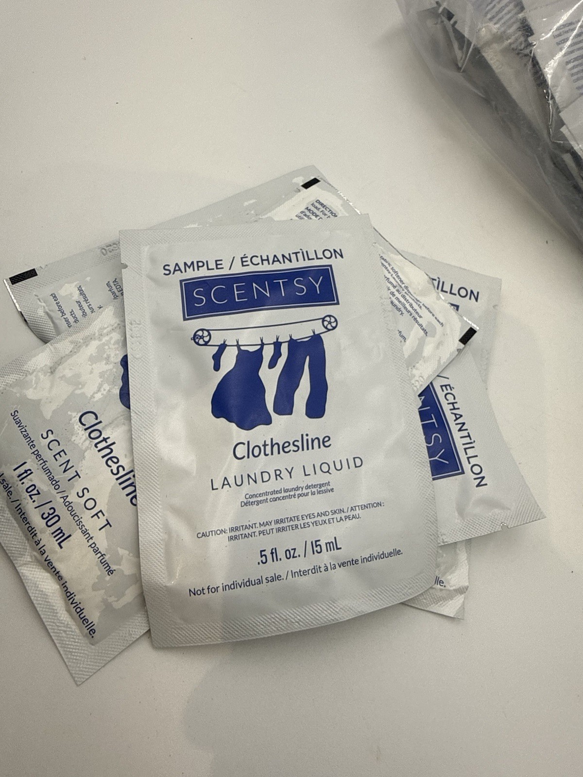 Scentsy Laundry Liquid & Scent Soft Samples Lot of 11 Clothesline NEW