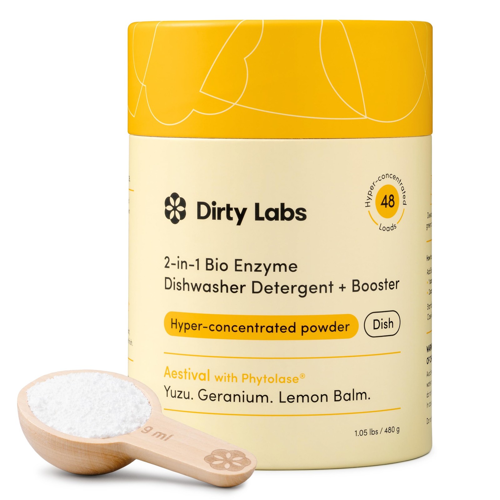 Dirty Labs | Dishwasher Detergent and Booster | Aestival Scent | 48 Loads (1 lb)