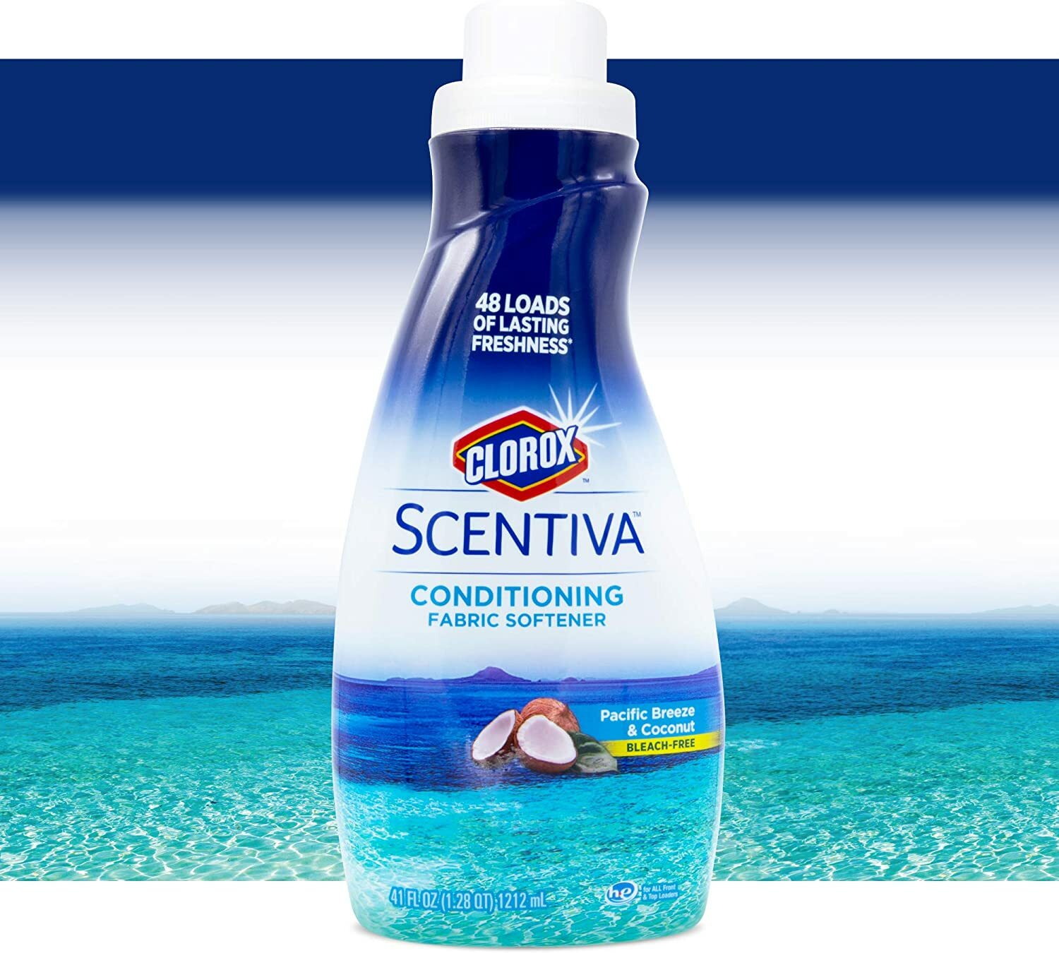 Clorox Scentiva Conditioning Fabric Softener Pacific Breeze & Coconut 48 Loads