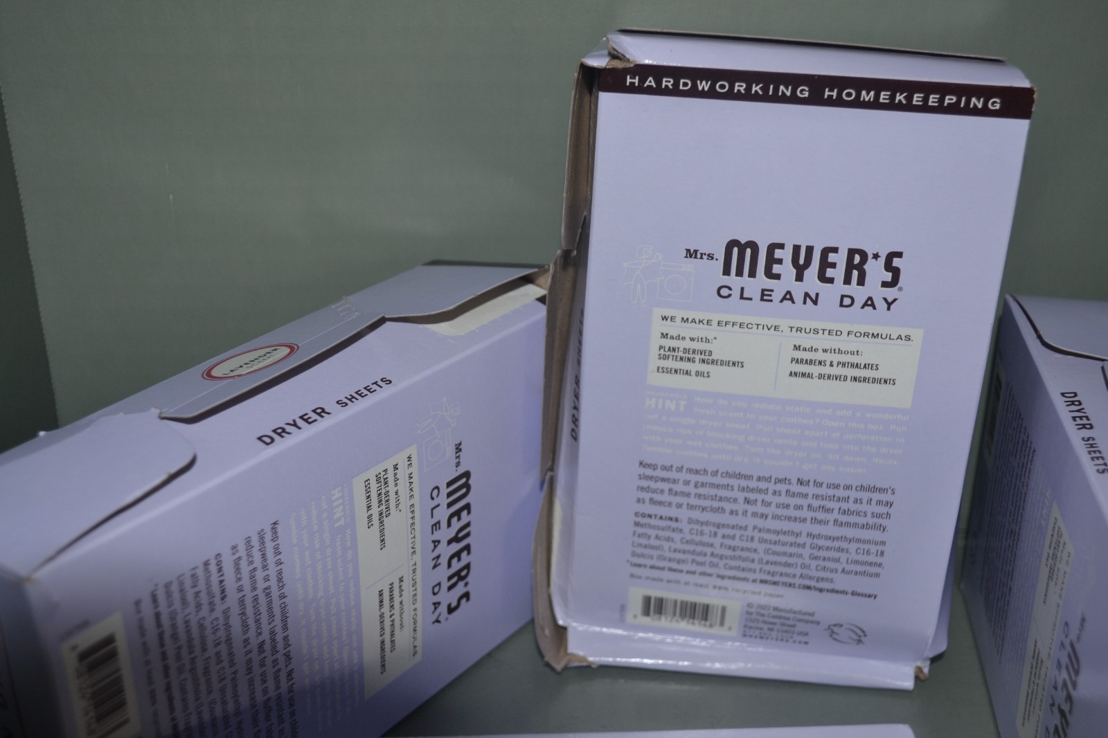 (5) Mrs. Meyer’s Clean Day Dryer Sheets, Lavender, 80 In Each
