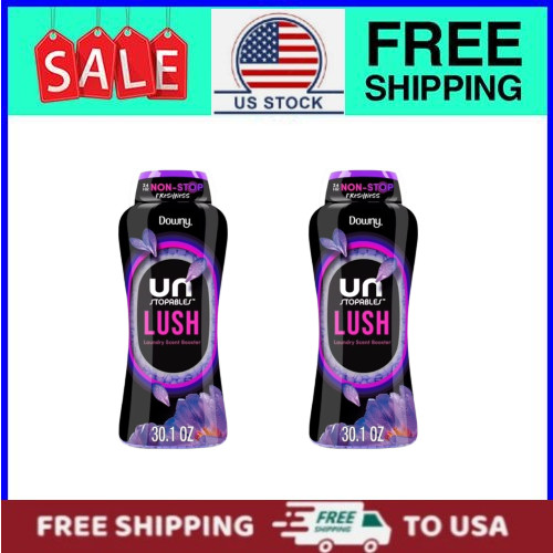 2 PACK, Downy Laundry Scent Beads, Unstopables In-Wash Scent Booster, 30.1 oz