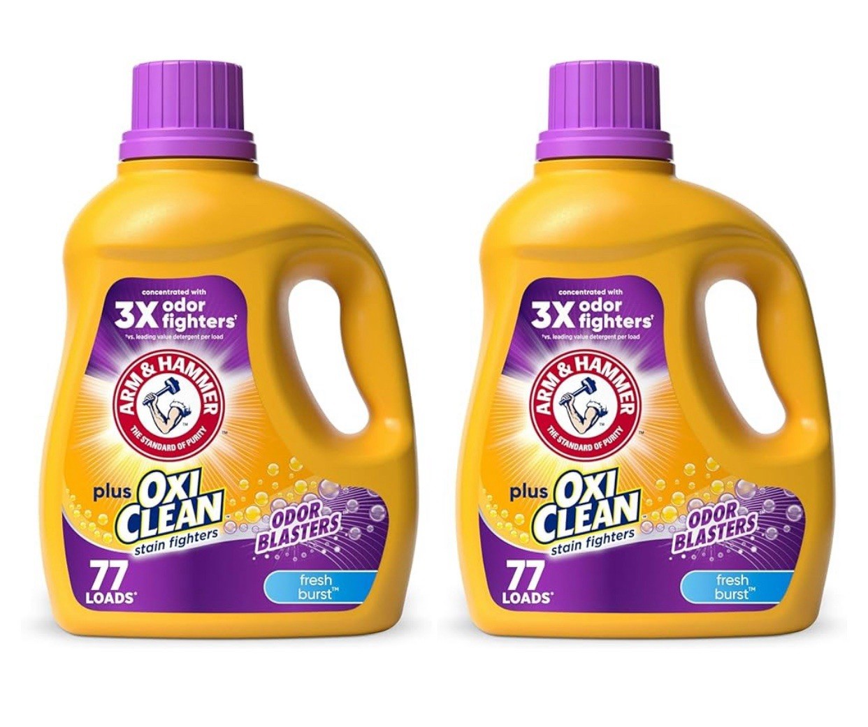 Odor Blasters💥Fresh Burst Detergent, 77 Loads, 100.5 Fl oz (Pack of 2)