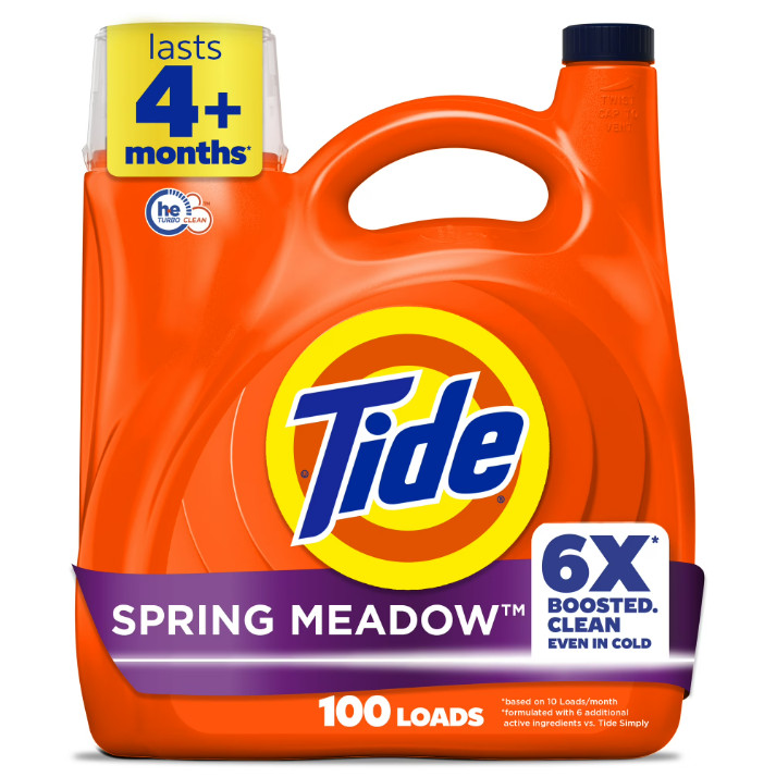 2 Pack Laundry Detergent w 6X Boosted Cleaning Power, Spring Meadow,125 fl oz Pk