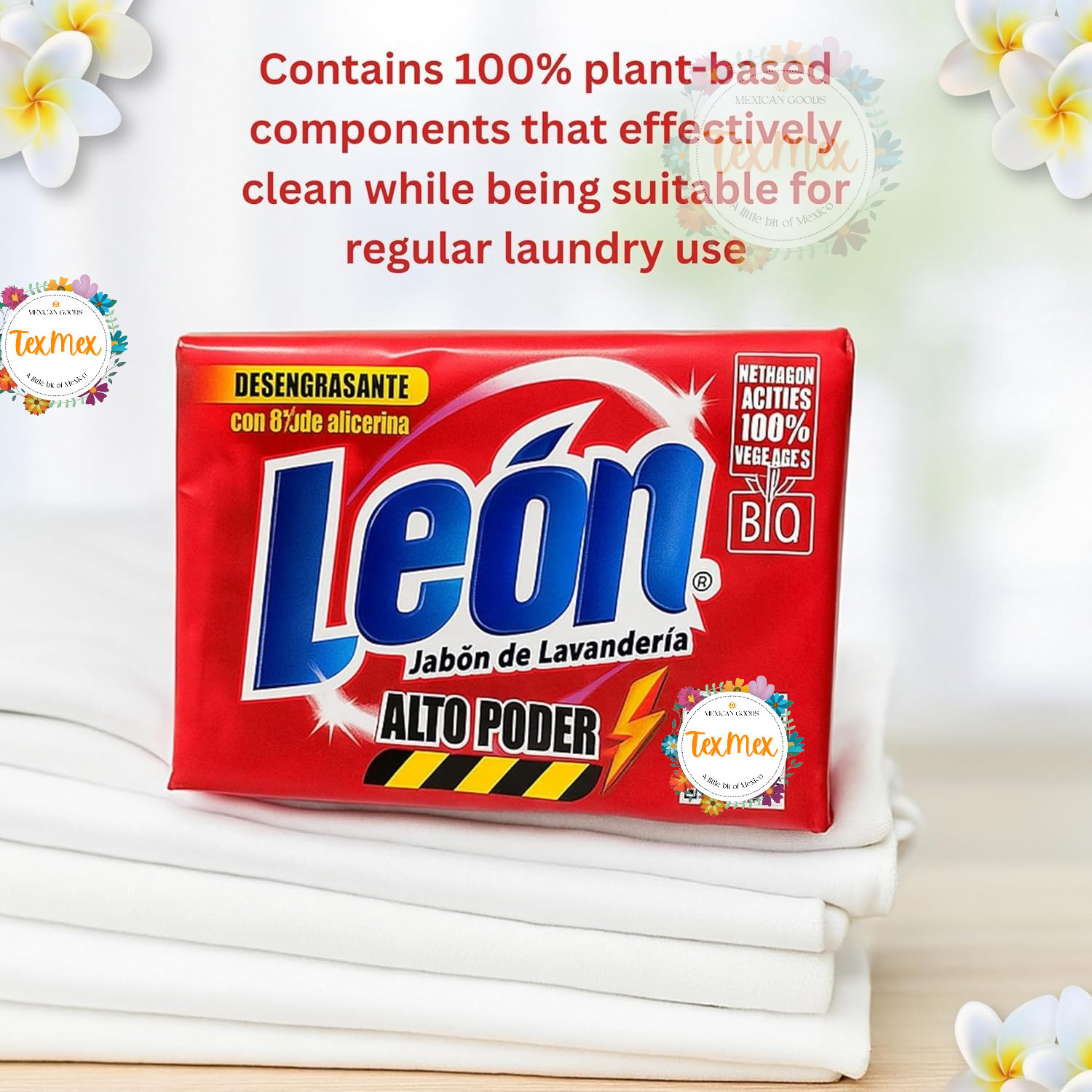 LEON Laundry Bar Soap 350g | Power Cleaning Detergent Bar, Tough Stain Remover