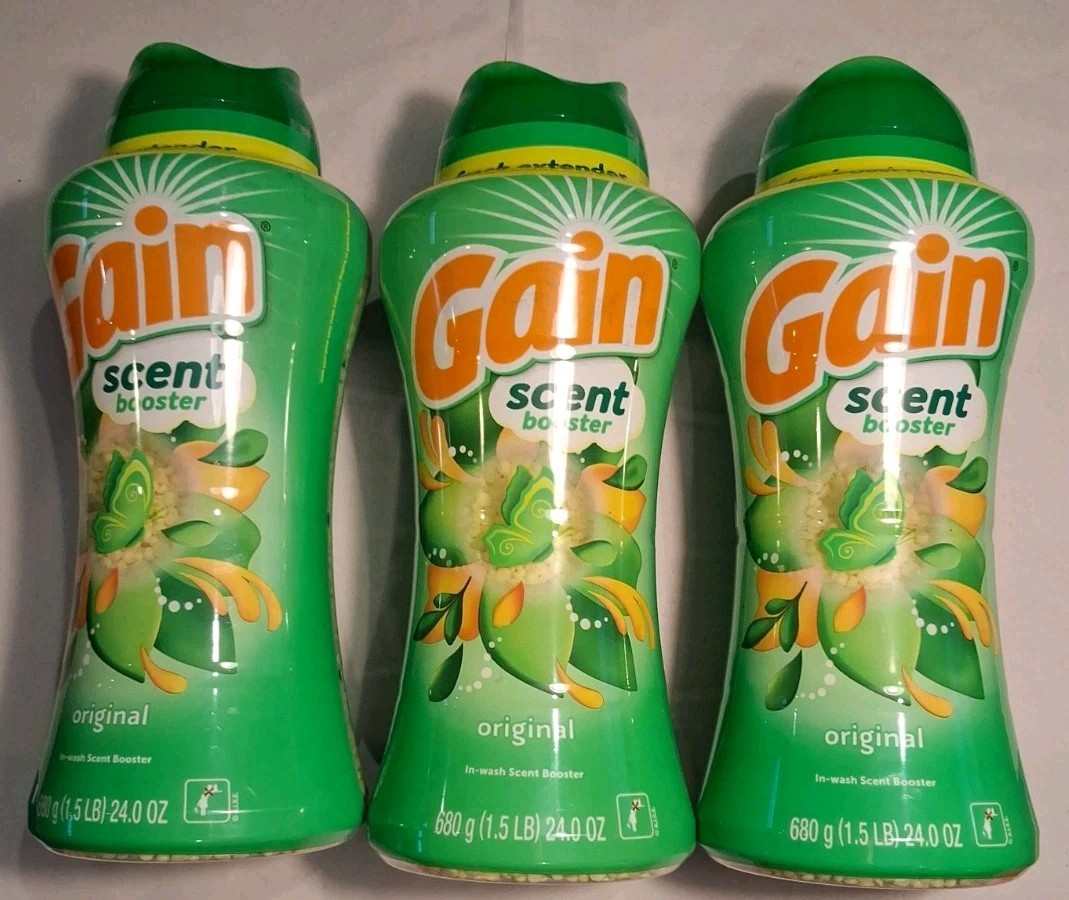 3 Count Gain In-Wash Laundry Scent Booster Original Scent, 24.0 Oz