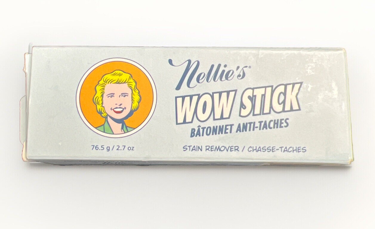 NEW Nellie’s Wow Stick Stain Remover 2.7 oz Leaping Bunny Certified New & Sealed