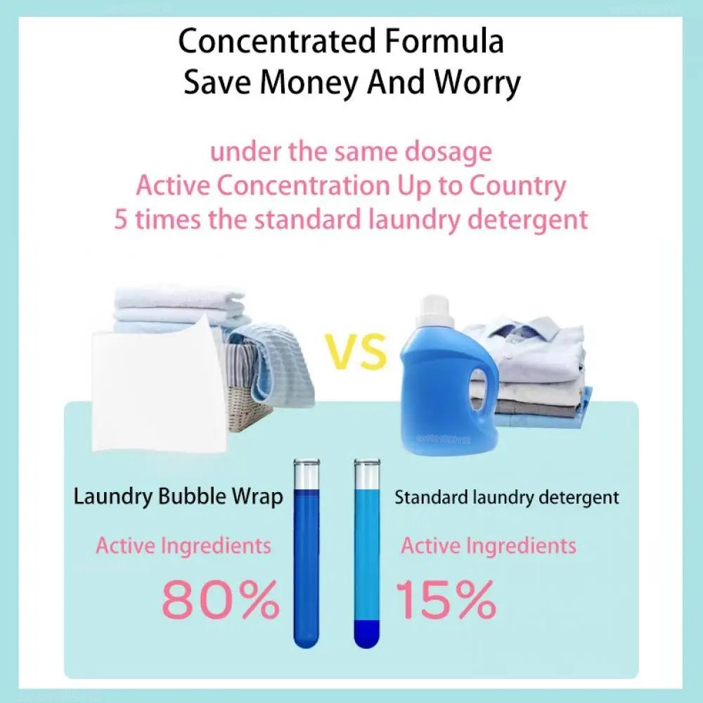 30/60/90/120pcs Portable Laundry Tablets Cleaning Clothes Laundry Paper Concentr
